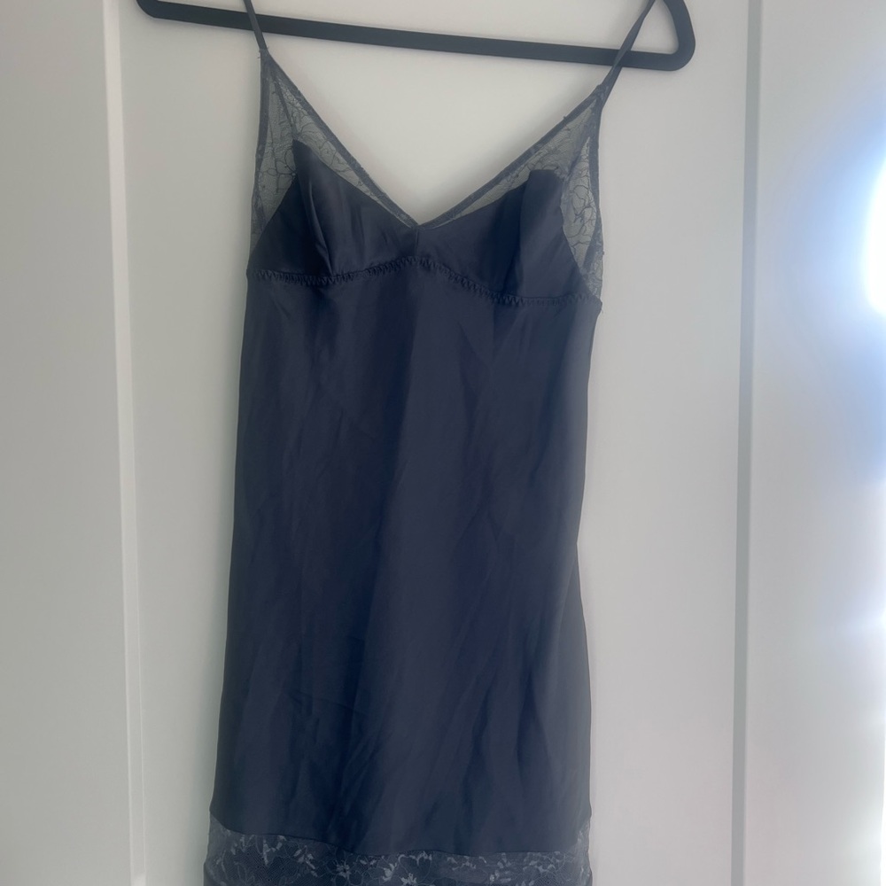Victoria's Secret grey Lace-Trim Slip